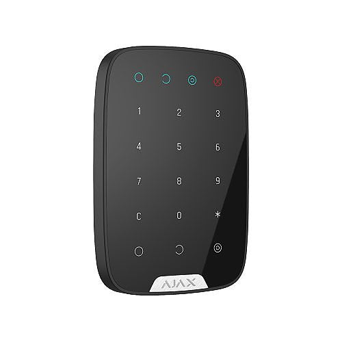 AJAX 42813.12.BL3 Wireless Touch Keypad - Smart Home Security System, Black | Easy Installation & Remote Access for Home & Office Security