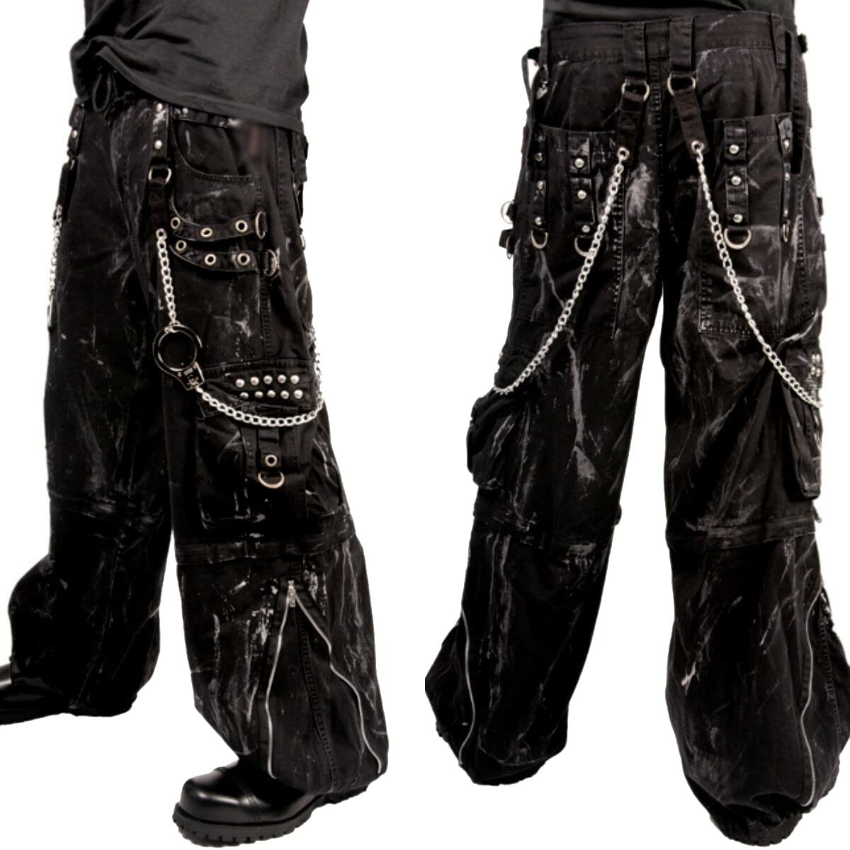 Premium Handmade Gothic Jeans | Apocalyptic Punk Tripp Emo Pants | USA Goth Cyber Pants for Women & Men | Perfect for Concerts, Cosplay & Alternative Fashion
