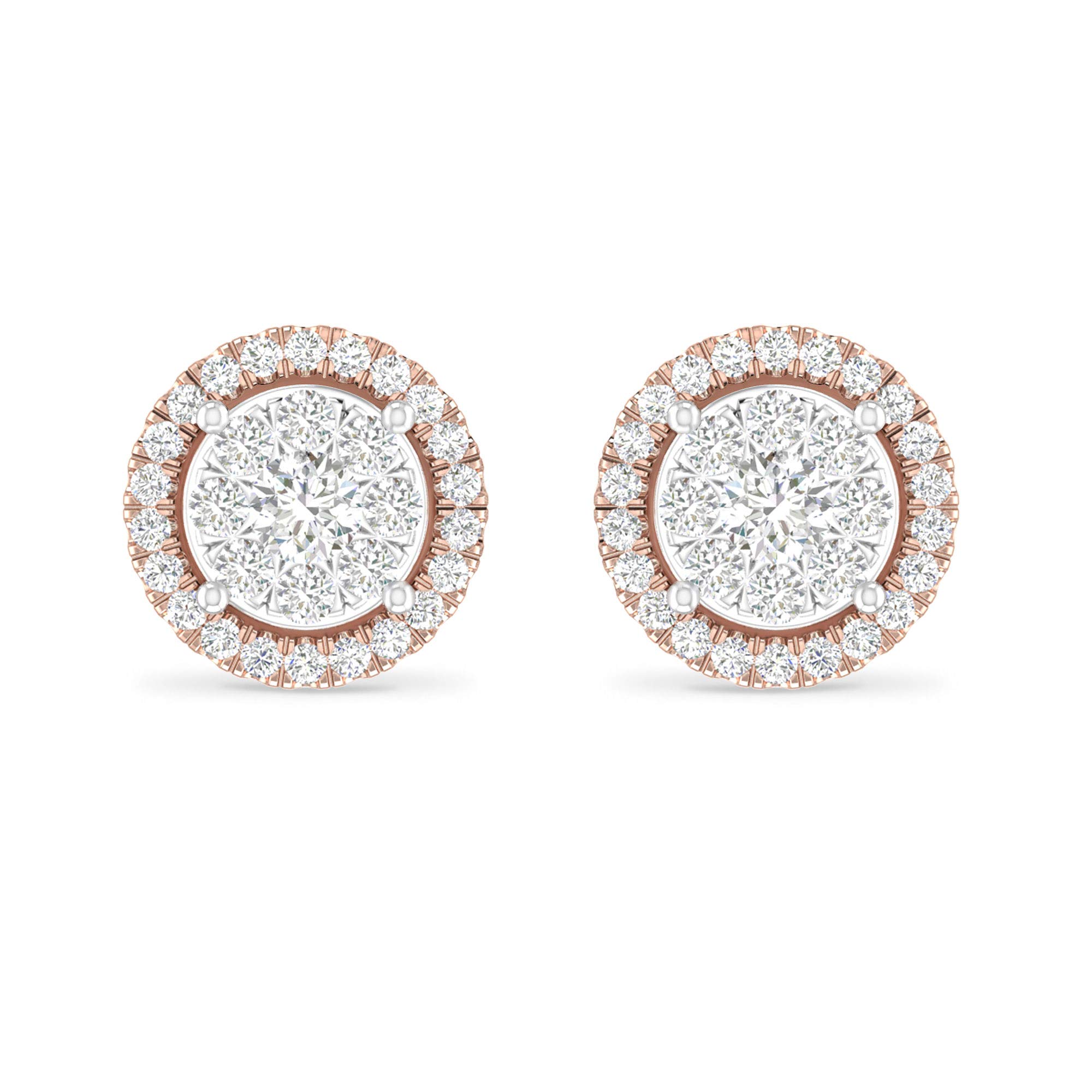 1/2 Carat 10K Gold Lab Grown Diamond Stud Earrings for Women - G Color, SI Clarity - Perfect for Weddings, Anniversaries & Everyday Elegance