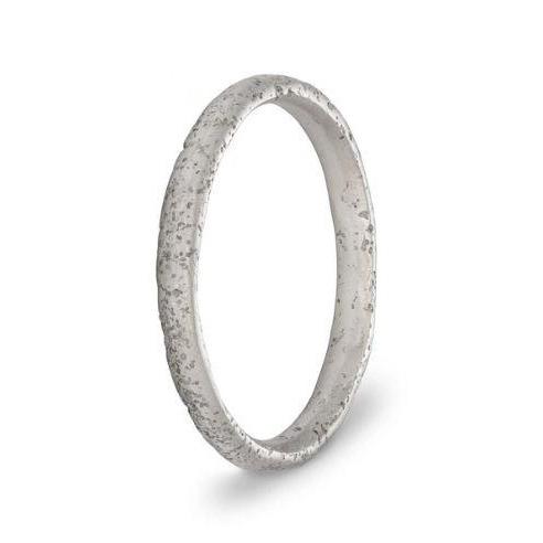Organic Gold Wedding Band for Women - Thin & Elegant 'Arena' Style Ring - Perfect for Engagement, Anniversary & Special Occasions
