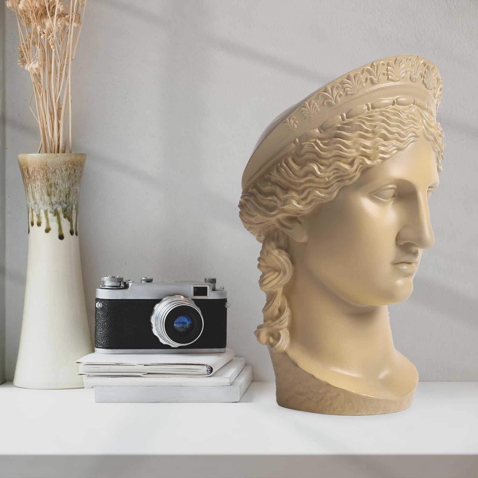 Hera Greek Goddess Statue - 11.8 Inch Resin Classical Art Sculpture, Juno Queen of Gods Bust, Roman Mythology Decor for Home, Office & Garden