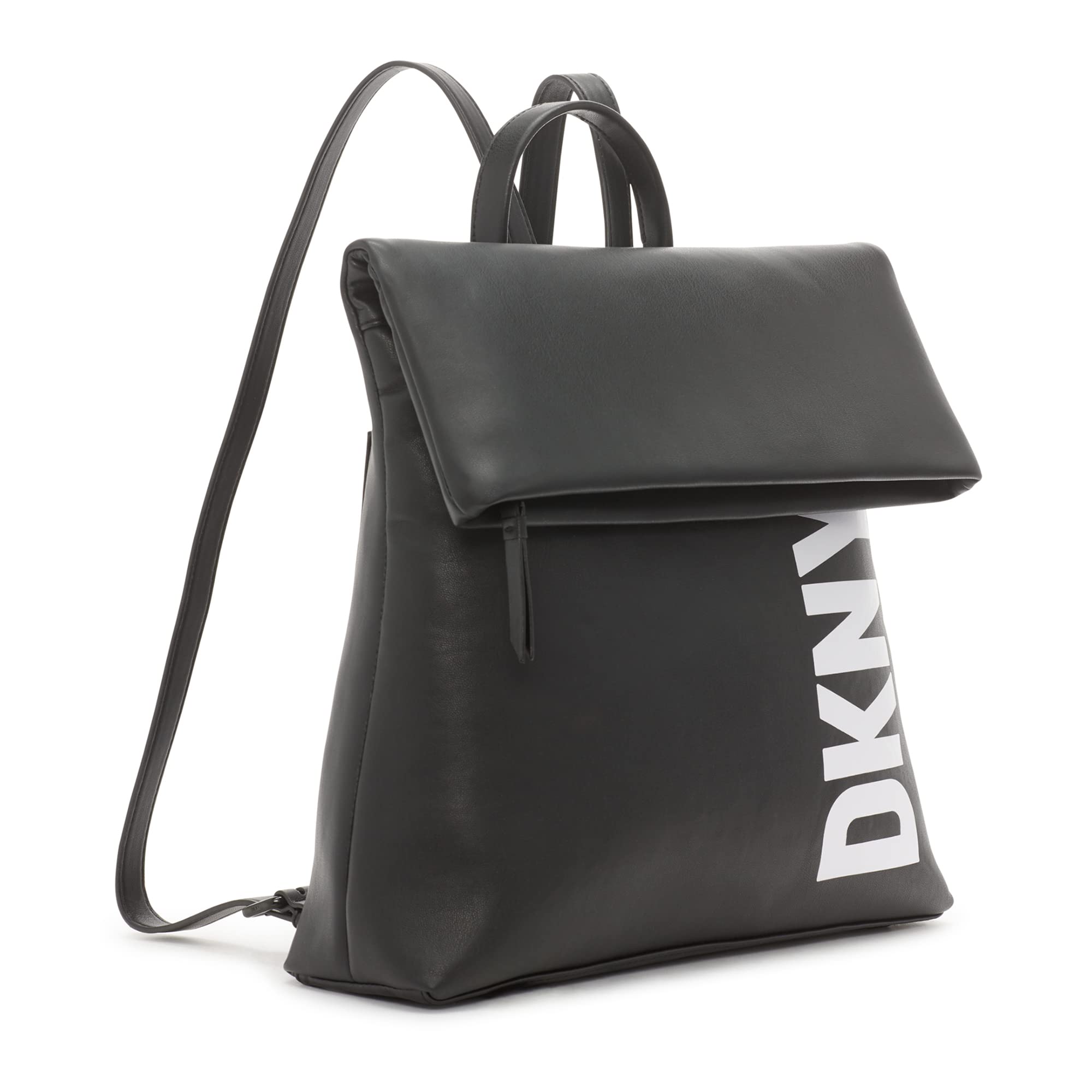 DKNY Tilly Backpack for Women - Stylish Black Leather Backpack with Multiple Pockets, Perfect for Work, Travel & School | Fashionable Everyday Carry Bag