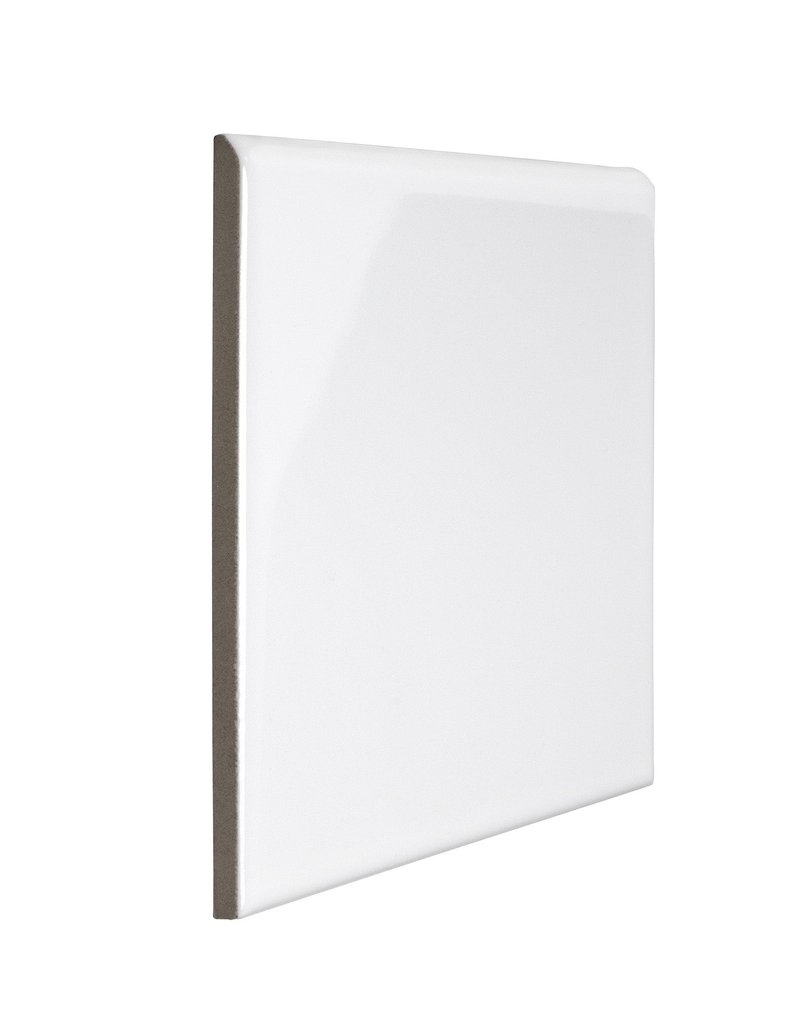 Kakel Victoria 15 x 15 cm White Bullnose Tile - Long Side/Short Side for Kitchen Backsplash & Bathroom Renovation