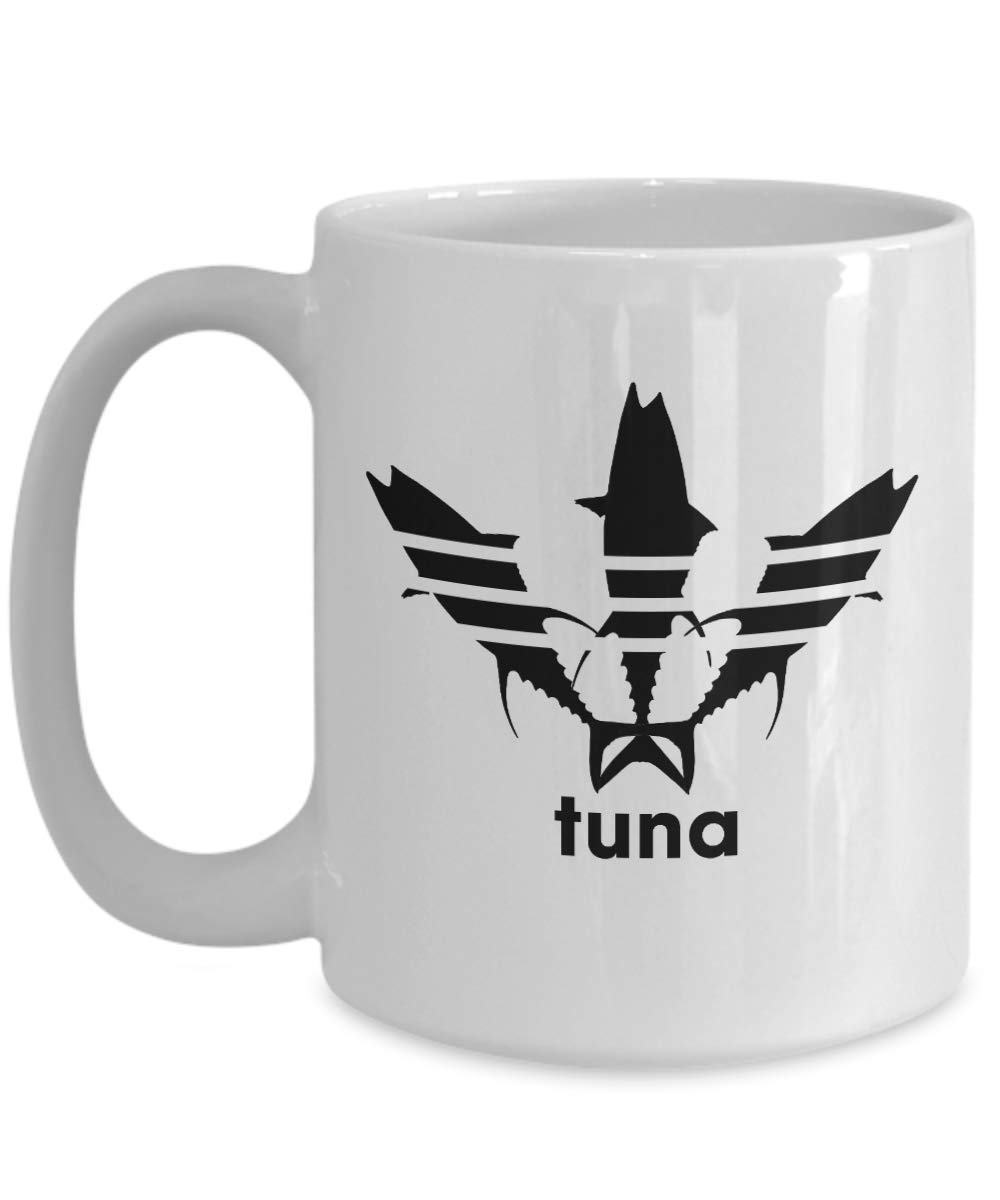 15oz White Coffee Mug for Tuna Fishing Fans - Funny Fisherman Fish Parody Design - Perfect Gift for Anglers & Fishing Enthusiasts
