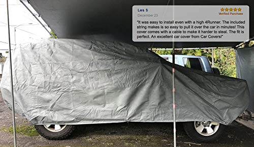 2022 Weatherproof SUV Car Cover with Theft Cable Lock - Compatible with Rolls Royce Cullinan 2018-2022 | Outdoor Protection, Waterproof, Durable SUV Accessories for All Seasons