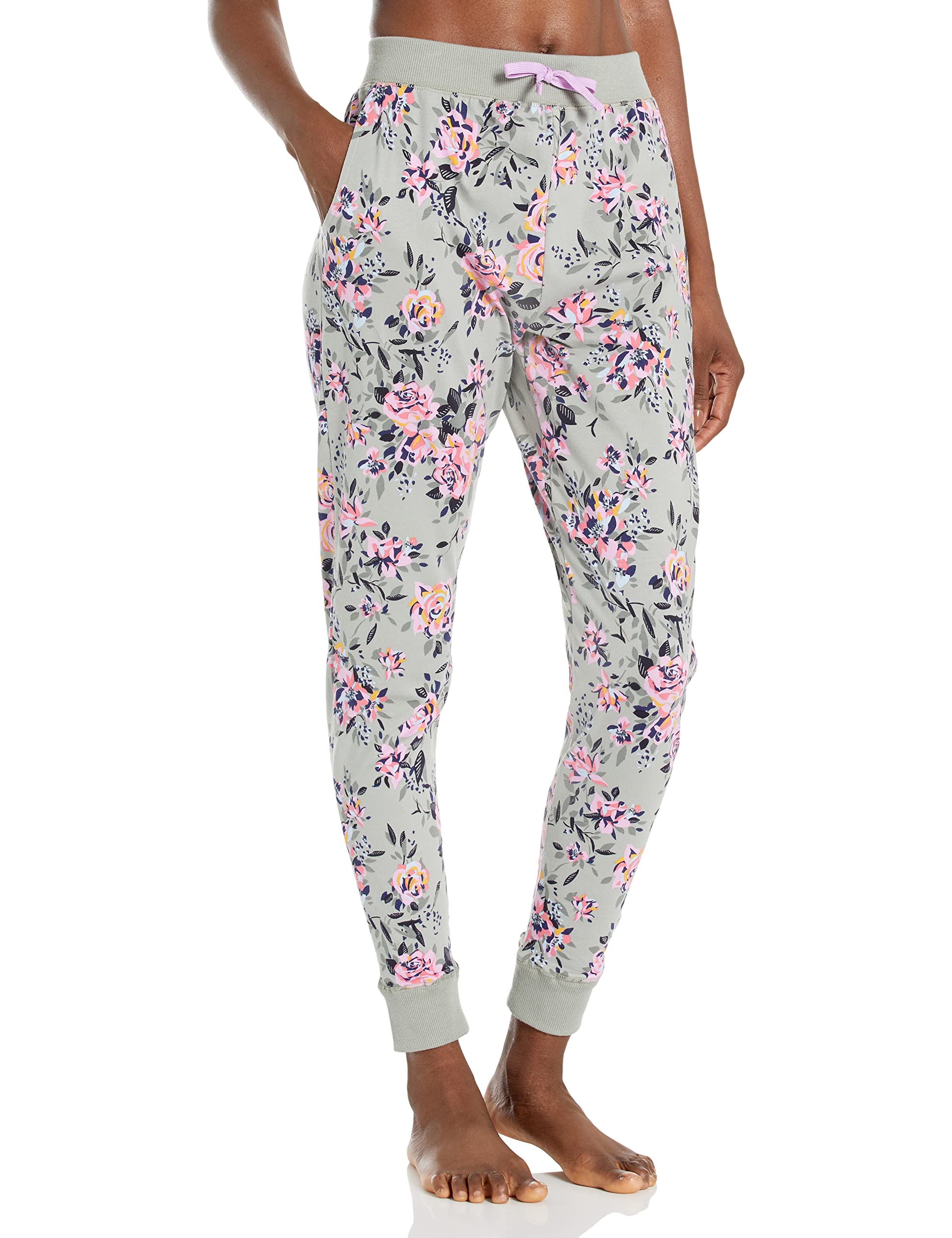 Vera Bradley Women's Plus Size Cotton Jogger Pajama Pants with Pockets - Comfy Lounge Pants for Sleep, Travel & Relaxation (Extended Sizes Available)