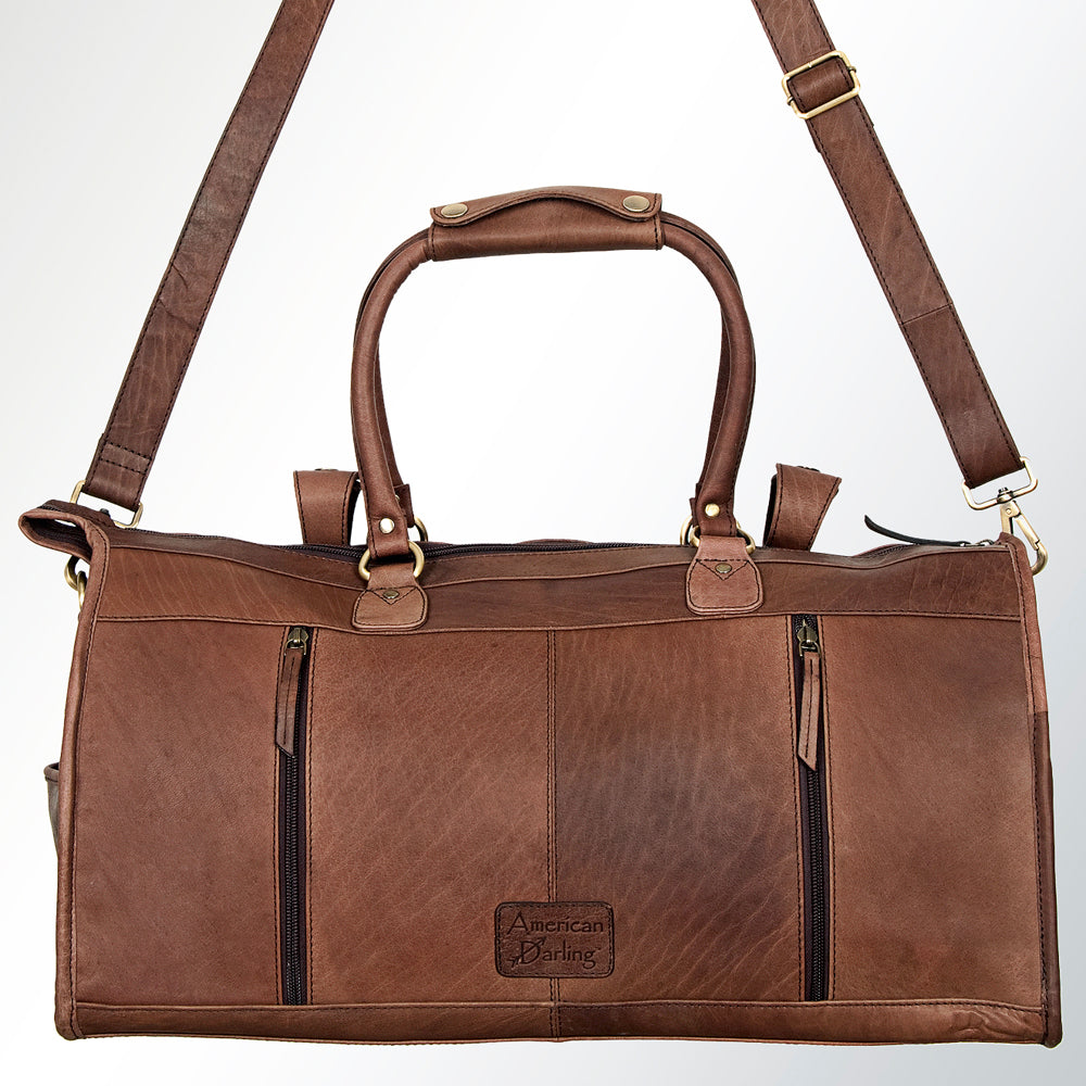 American Darling ADBGI124A Genuine Leather Women's Duffel Bag - Western Style Handbag Purse for Travel, Gym & Everyday Use
