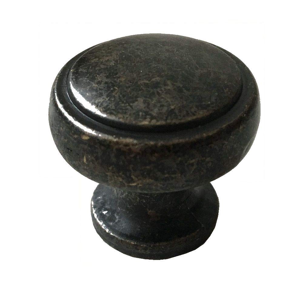 Vintage Dark Antique Bronze Cabinet Knobs - Round Drawer Pulls for Dressers, Kitchen Cabinets & Furniture Hardware | Perfect for Home Renovation & DIY Projects