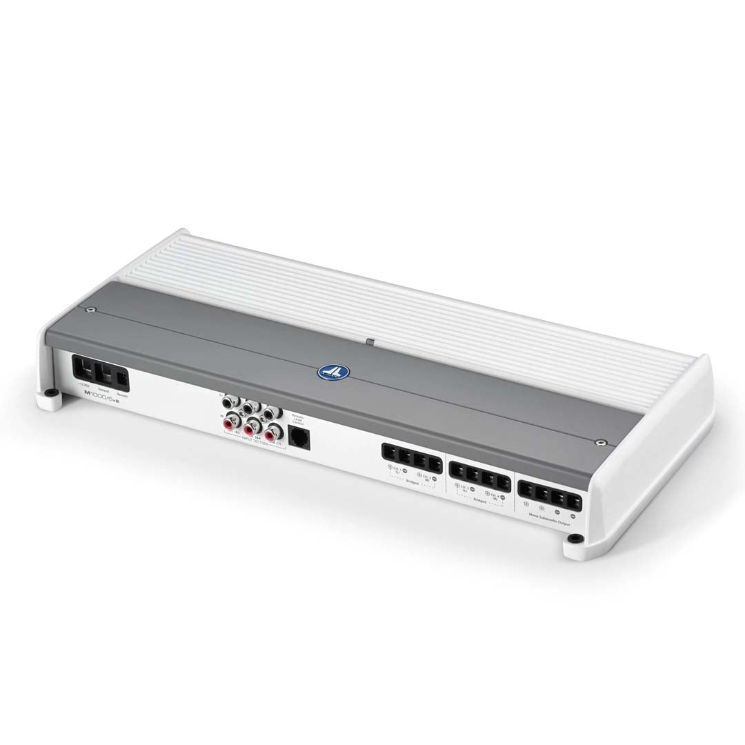 JL Audio M1000/5v2 Marine Amplifier - 1000W 5-Channel Class D M Series Power Amp for Boats, Yachts & Watercrafts | Perfect for Marine Audio Systems & Outdoor Entertainment