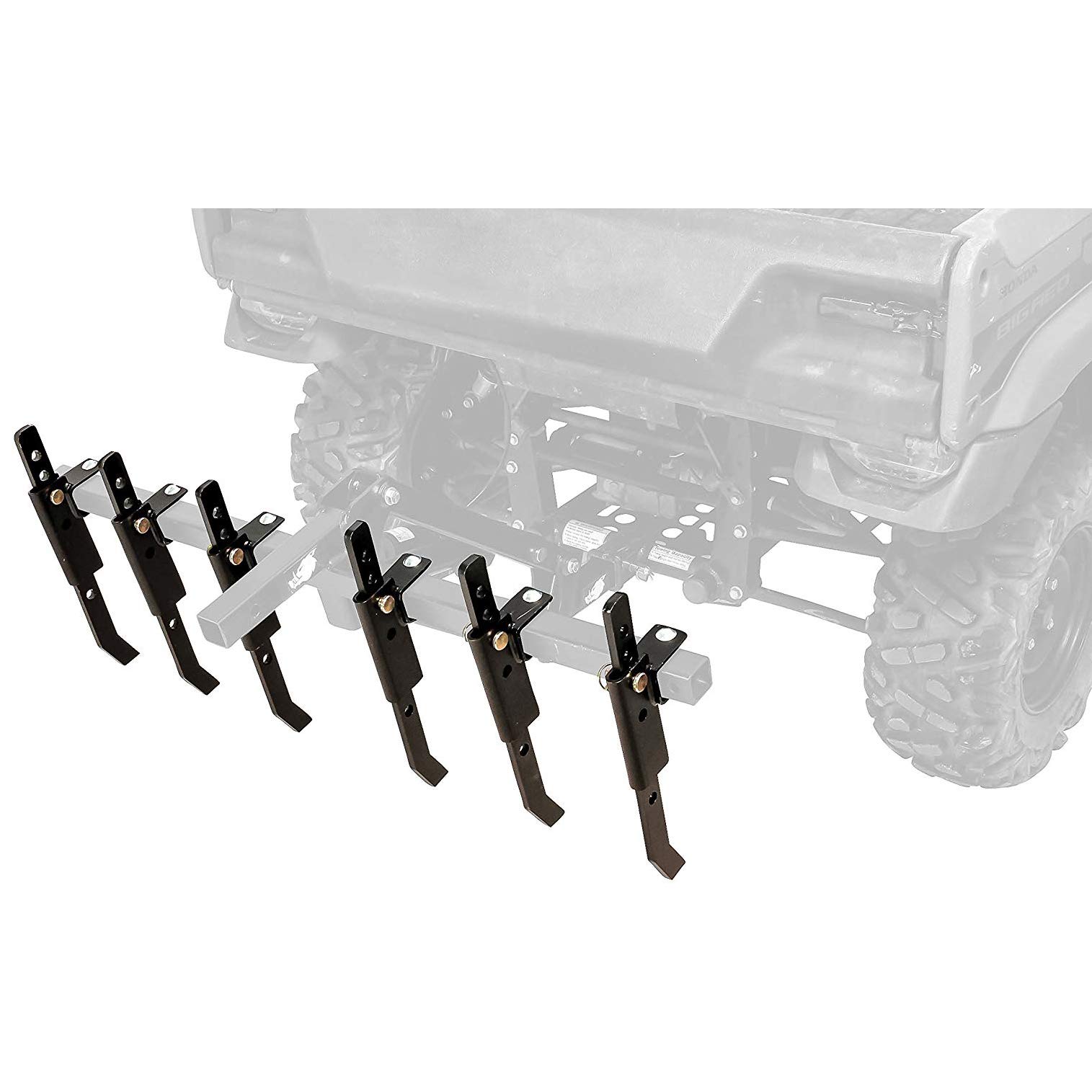 Black Boar ATV/UTV Plow Implement - 6 Adjustable Chisels for Breaking Hard Ground, Cultivating Soil, Food Plot Preparation & Land Maintenance (66003) - Perfect for Farming, Gardening & Landscaping Projects