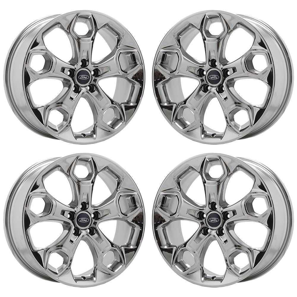 19 Ford Escape Bright Chrome Wheels Rims Factory OEM 3947 EXCHANGE - Perfect for Off-Roading & Street Driving