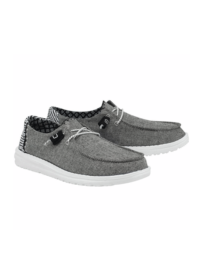Hey Dude Youth Wendy Shoes - Comfortable Casual Sneakers for Boys & Girls | Breathable Fabric & Lightweight Design | Perfect for School, Playdates & Everyday Wear