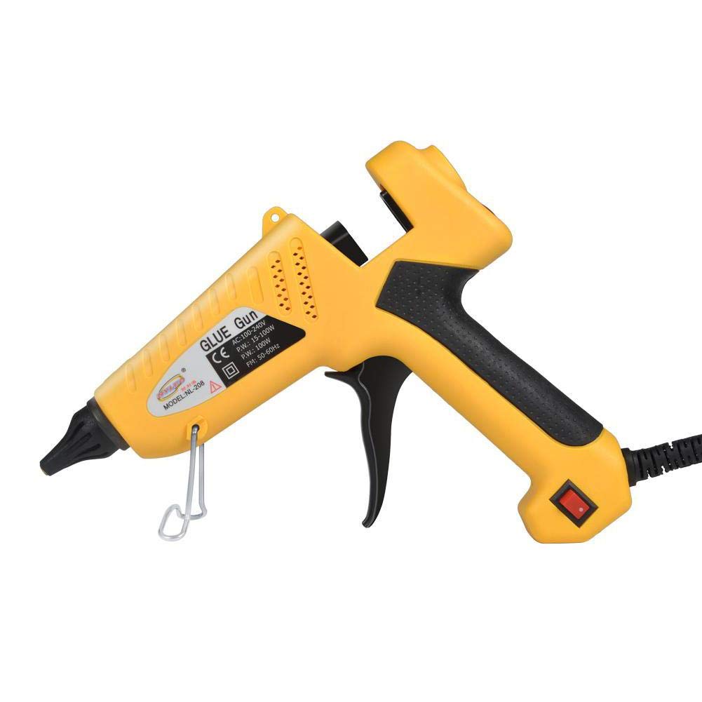 Zerone 100W Hot Glue Gun with Flexible Trigger - High Temperature DIY Glue Gun for Crafts, Home Repairs, Office & Industrial Use | Perfect for DIY Projects, Scrapbooking, Woodworking & Home Decor