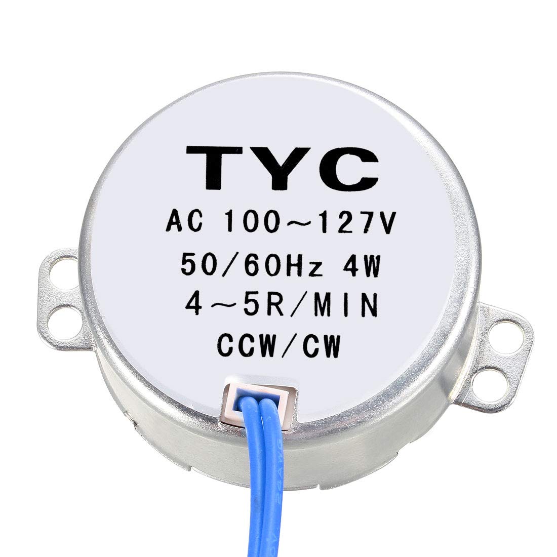 uxcell Synchronous Motor AC 100-127V 4-5RPM 50-60Hz CCW/CW 4W Turntable Gear Box - Replacement Part for Microwave Oven, Lazy Susan & Rotating Display Stands