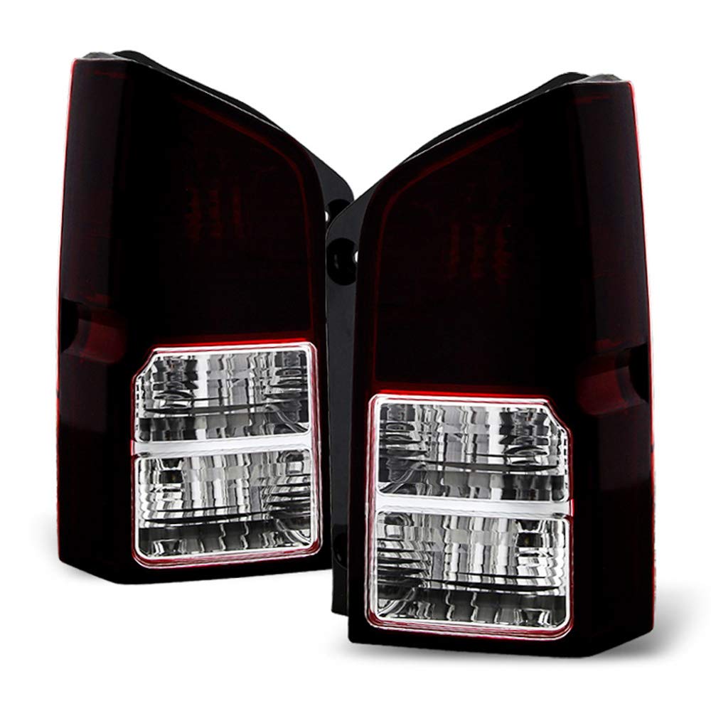 ACANII - Black Tinted LED Tail Lights Brake Lamps Pair for 2005-2012 Nissan Pathfinder (Left + Right) - Upgrade Your Ride with Stylish & Durable Lighting for Night Driving & Enhanced Safety