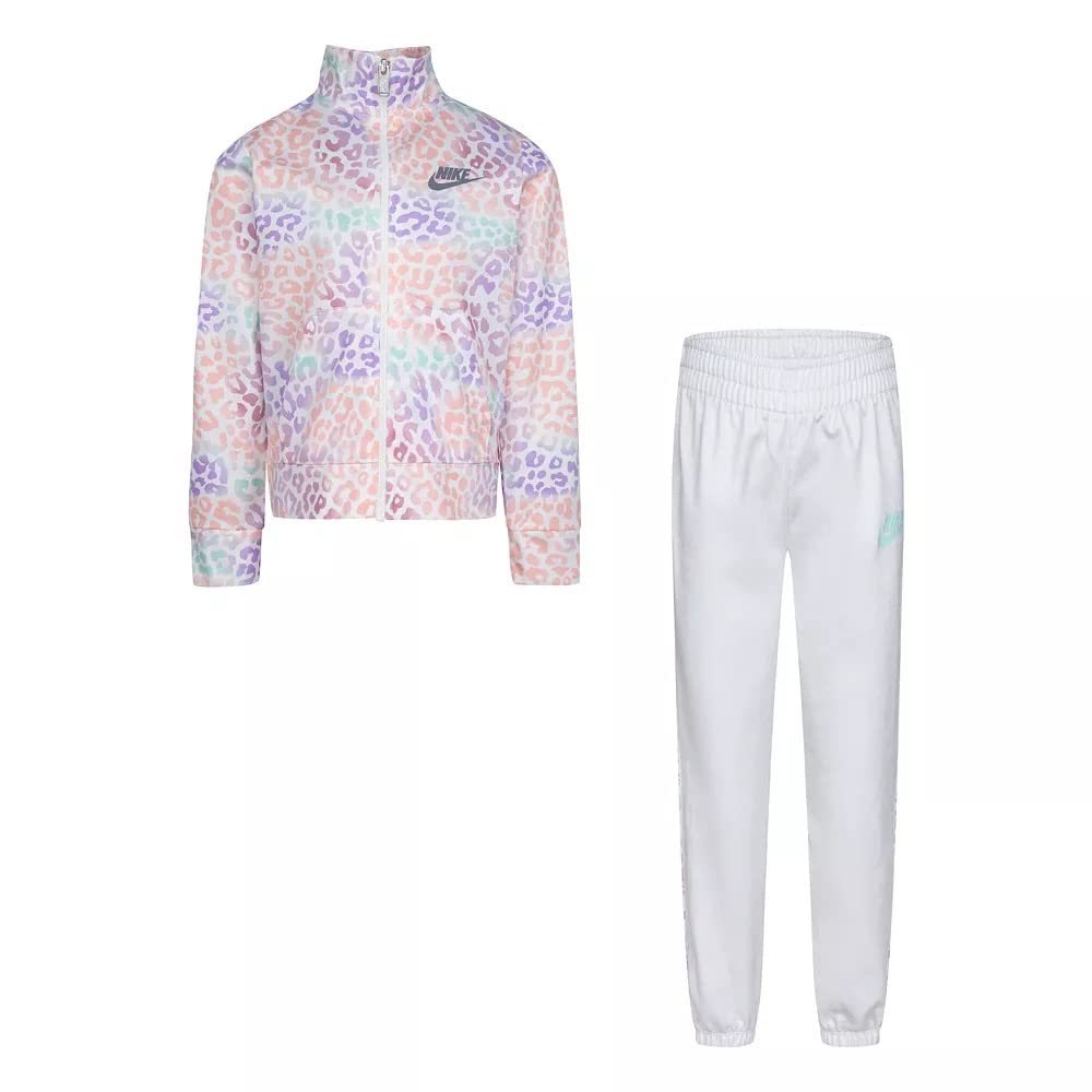 Nike Baby Girl Full Zip Jacket & Jogger Pant Tricot 2-Piece Outfit Set - Soft & Cozy Winter Loungewear for Toddlers, Playdates & Family Photos