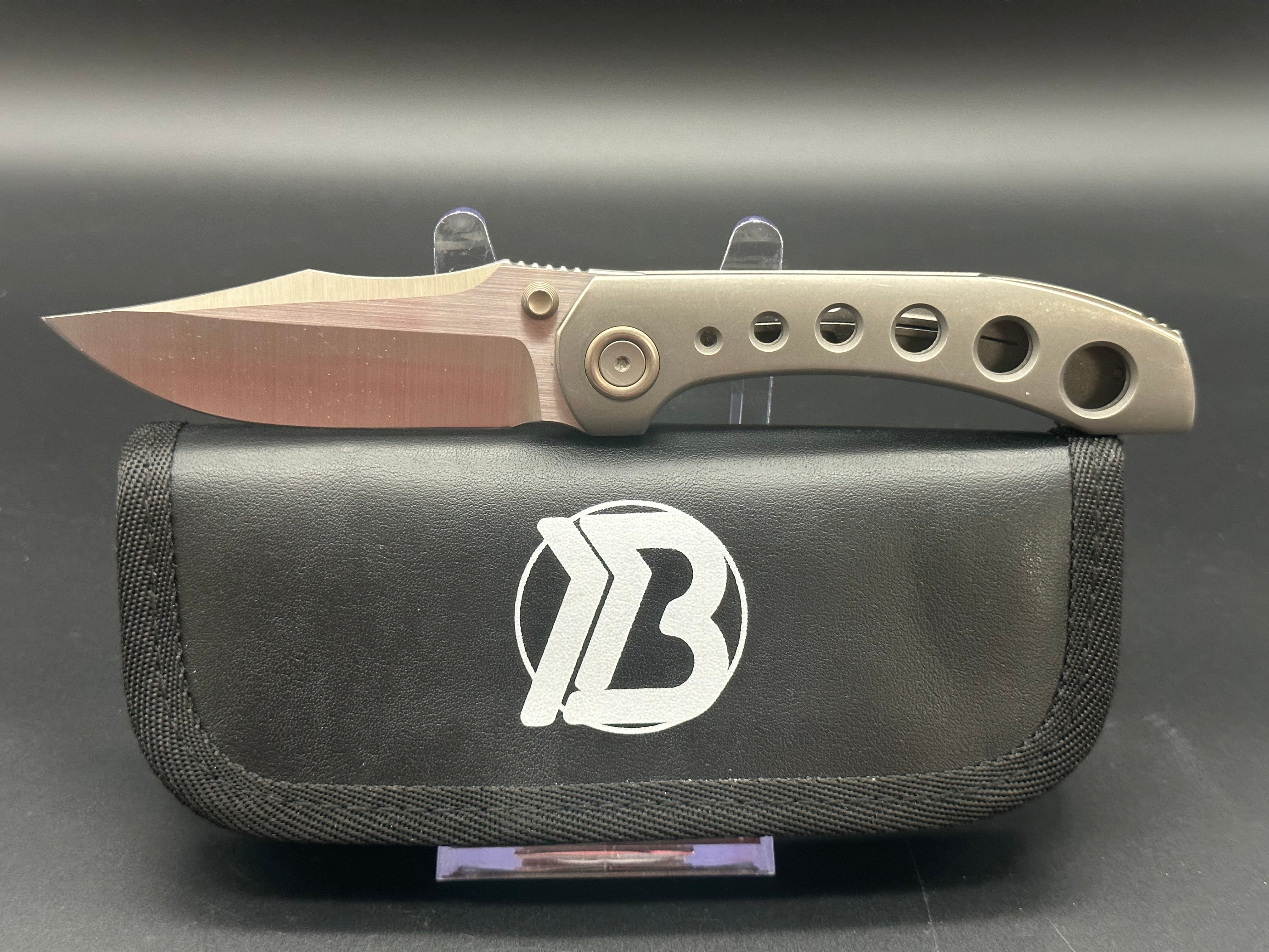 Brian Brown Raptor V1 Folding Knife - Premium EDC Pocket Knife with Titanium Handle for Outdoor, Camping & Everyday Carry (EDC)