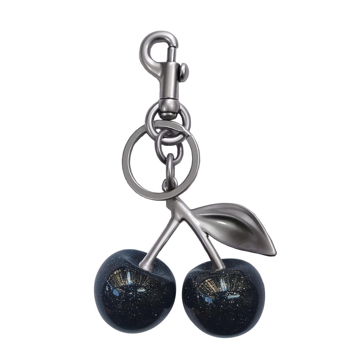 Black Cherry Keychain & Bag Charm - Stylish Purse Accessory for Handbags, Backpacks & Car Keys | Perfect Gift for Women, Fashion Jewelry for Everyday Use