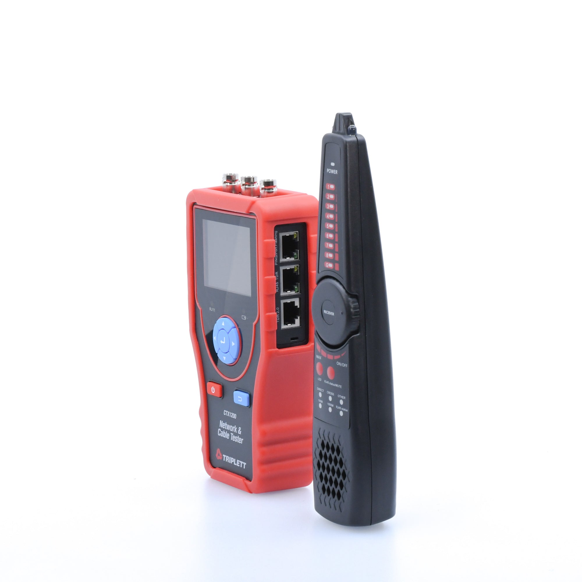 CTX1200 Professional Network Cable Tester with Probe - RJ45 RJ11 Ethernet LAN Wire Tester for Home & Office Network Installation - Perfect for IT Technicians and DIY Network Setup