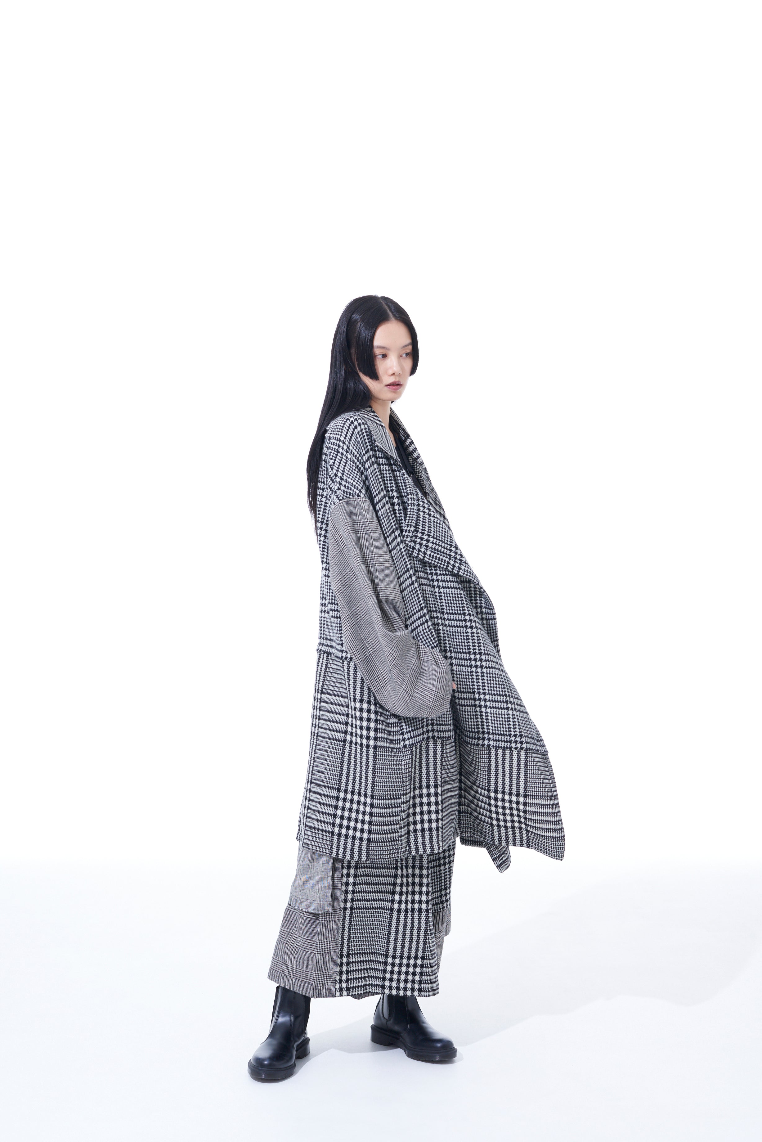 Crazy Check Multi-Material Switching 7/10 Length String Pants - Trendy Streetwear for Men & Women | Perfect for Casual Outfits, Music Festivals & Urban Fashion