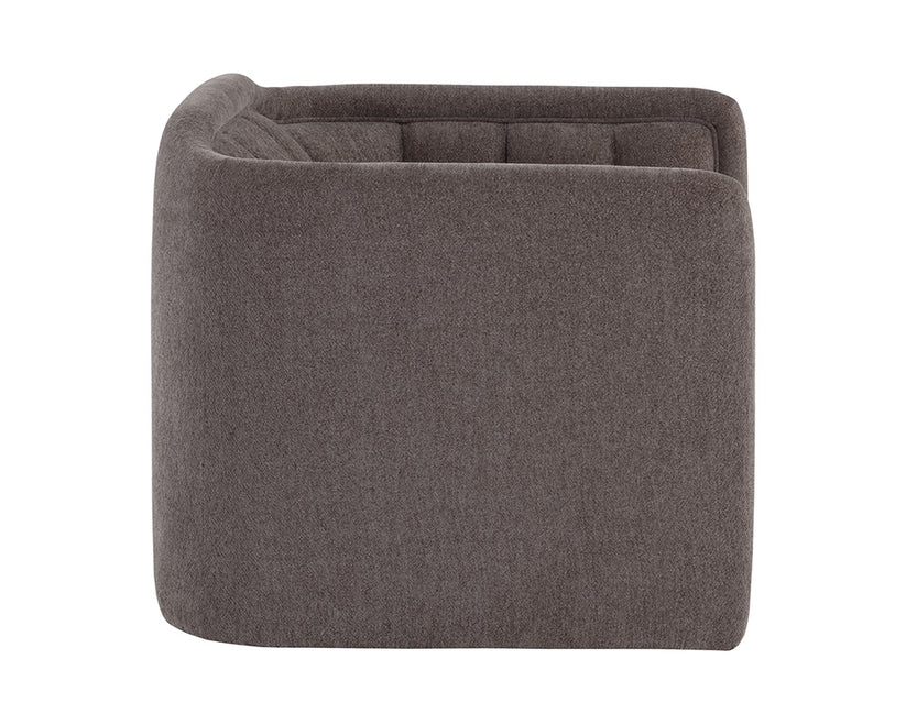 Birrit Swivel Armchair - 360° Rotating Modern Lounge Chair for Living Room, Bedroom & Office - Comfortable Upholstered Accent Chair with Sturdy Metal Base