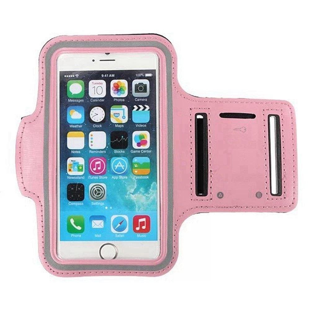 Pink Armband for Running & Workout - Adjustable Exercise Phone Holder Fits Verizon Orbic Wonder & Most Smartphones (Up to 14 Inch Arm) - Perfect for Jogging, Gym, Yoga & Outdoor Activities