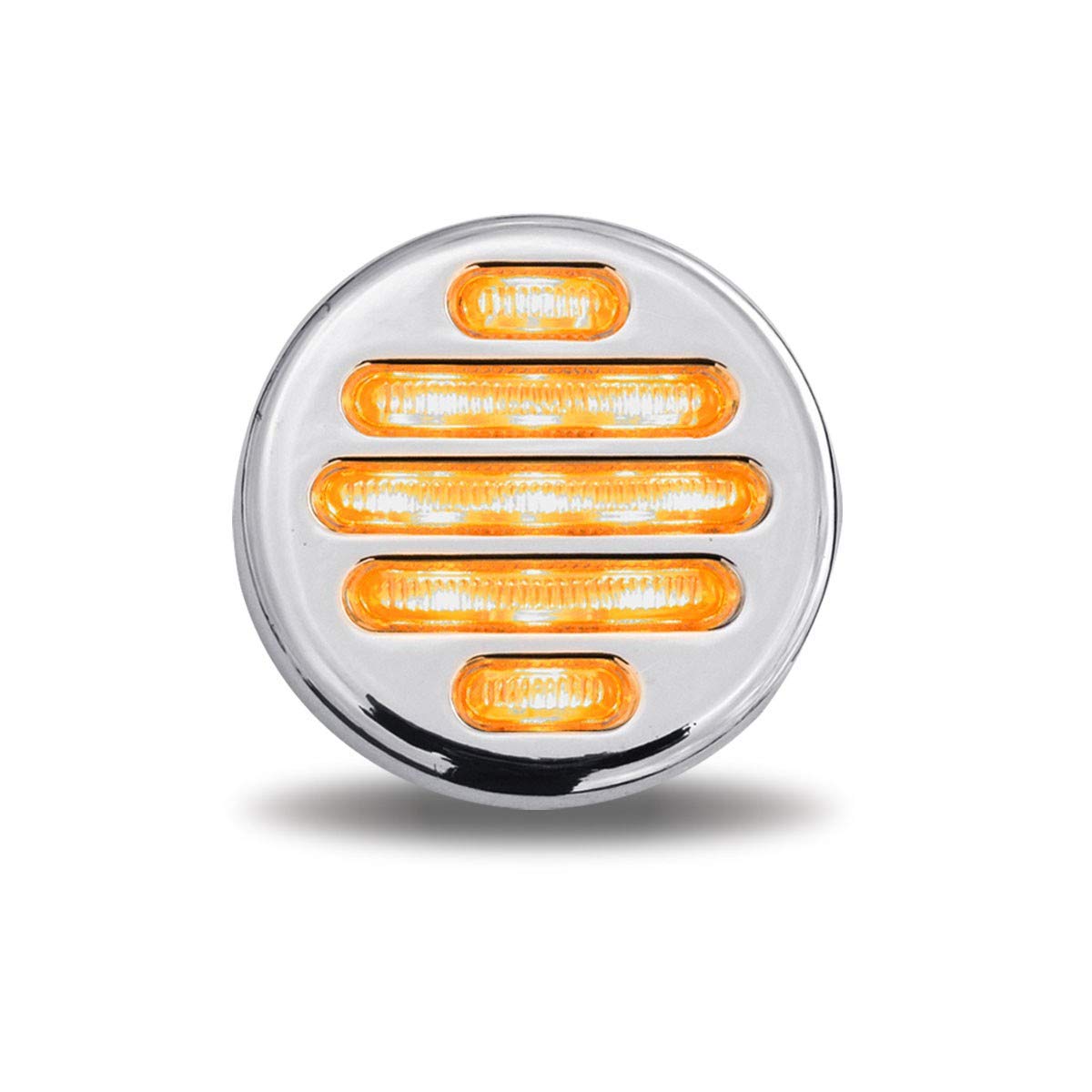 Trux Accessories TLED-F2CA 2-Inch Flatline Chrome 9-Diode LED Light - Clear Amber for Off-Road Trucks & Jeeps