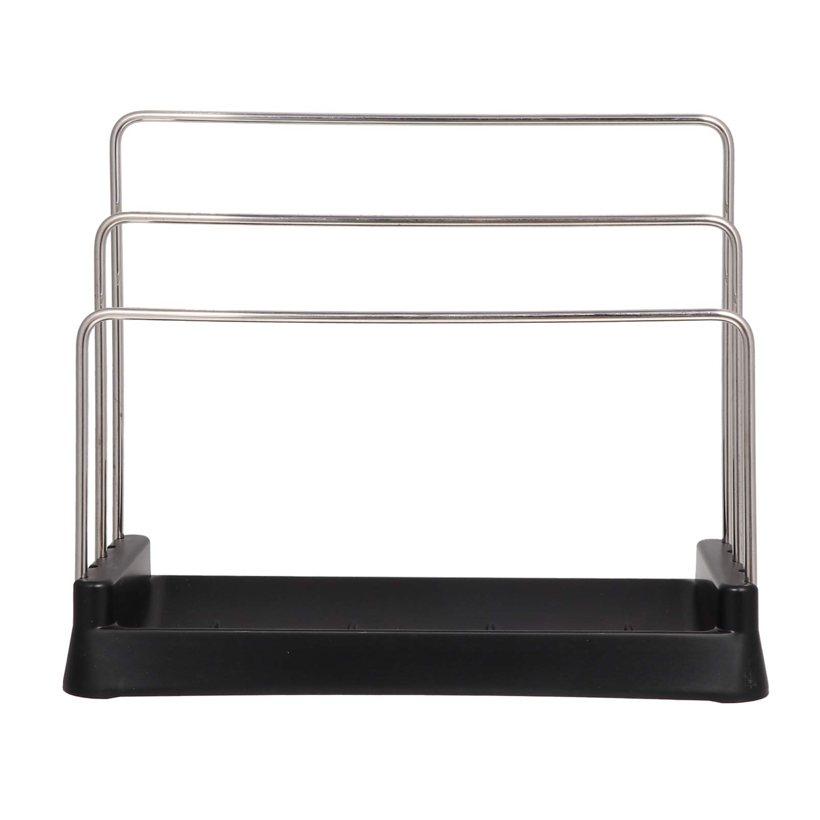 Premium Metal Cookware Organizer Rack - Sturdy Storage Shelf for Pots, Pans, Lids & Cutting Boards | Space-Saving Kitchen Cabinet Organizer | Perfect for Small Kitchens & Cluttered Cabinets