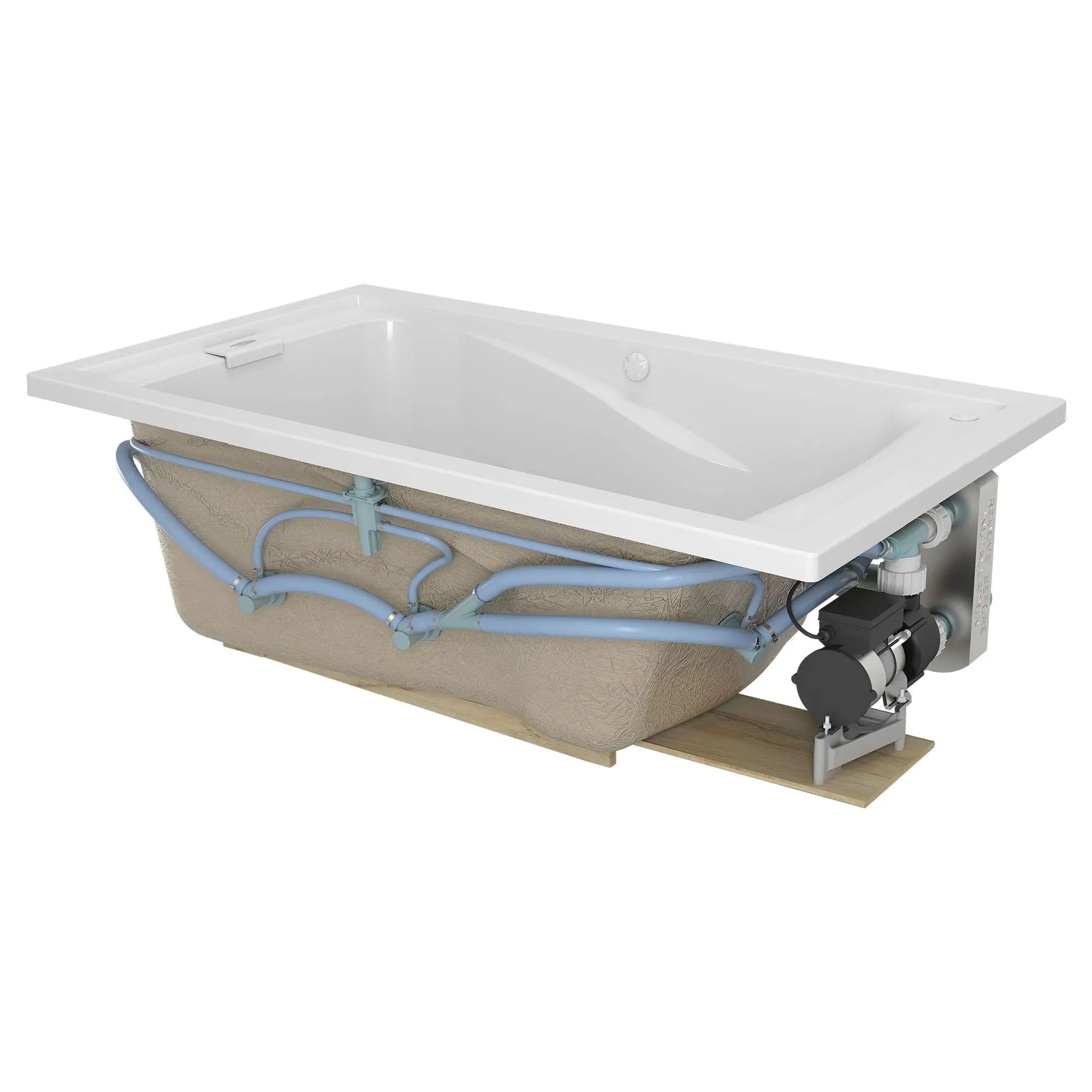 EverClean 60x36 Inch Whirlpool Bathtub - Premium Acrylic Drop-In Soaking Tub with Water Jets for Relaxation - Perfect for Master Bathroom, Spa Retreat & Luxury Home Renovation