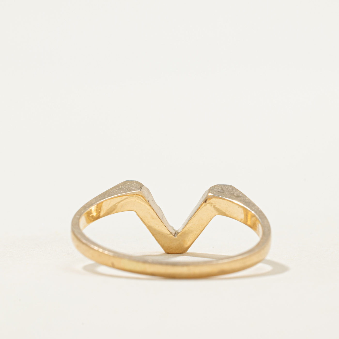 0.07ctw Diamond Chevron Ring for Women - Size 7.25 | Elegant Stackable Wedding Band, Anniversary Gift & Everyday Jewelry
