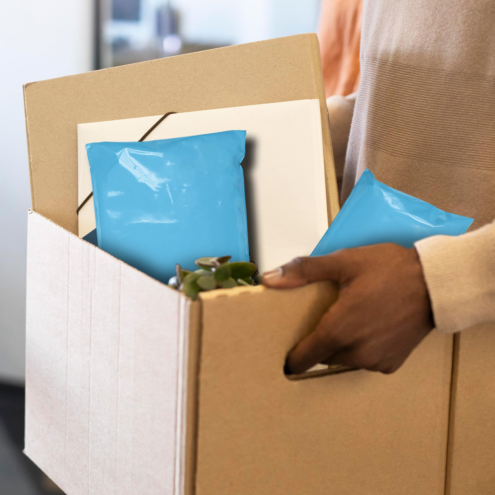 Blue 7.5x10.5 Inch Poly Mailers - 1000 Pack Self-Seal Shipping Bags for Clothes | Waterproof & Stretchable Poly Envelopes | Perfect for Ecommerce, Online Stores & Clothing Shipping