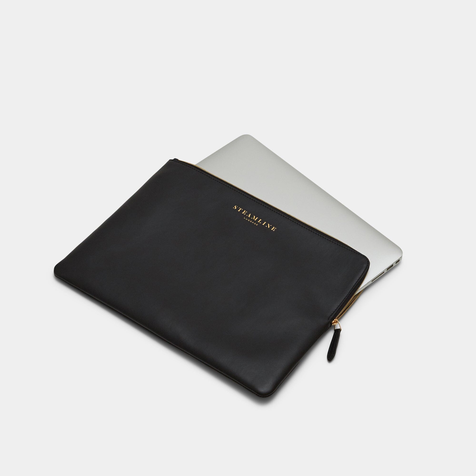 Premium Black Laptop Case with Padded Protection - Slim & Durable for MacBook, Dell, HP - Perfect for Business Travel, Commuting & College