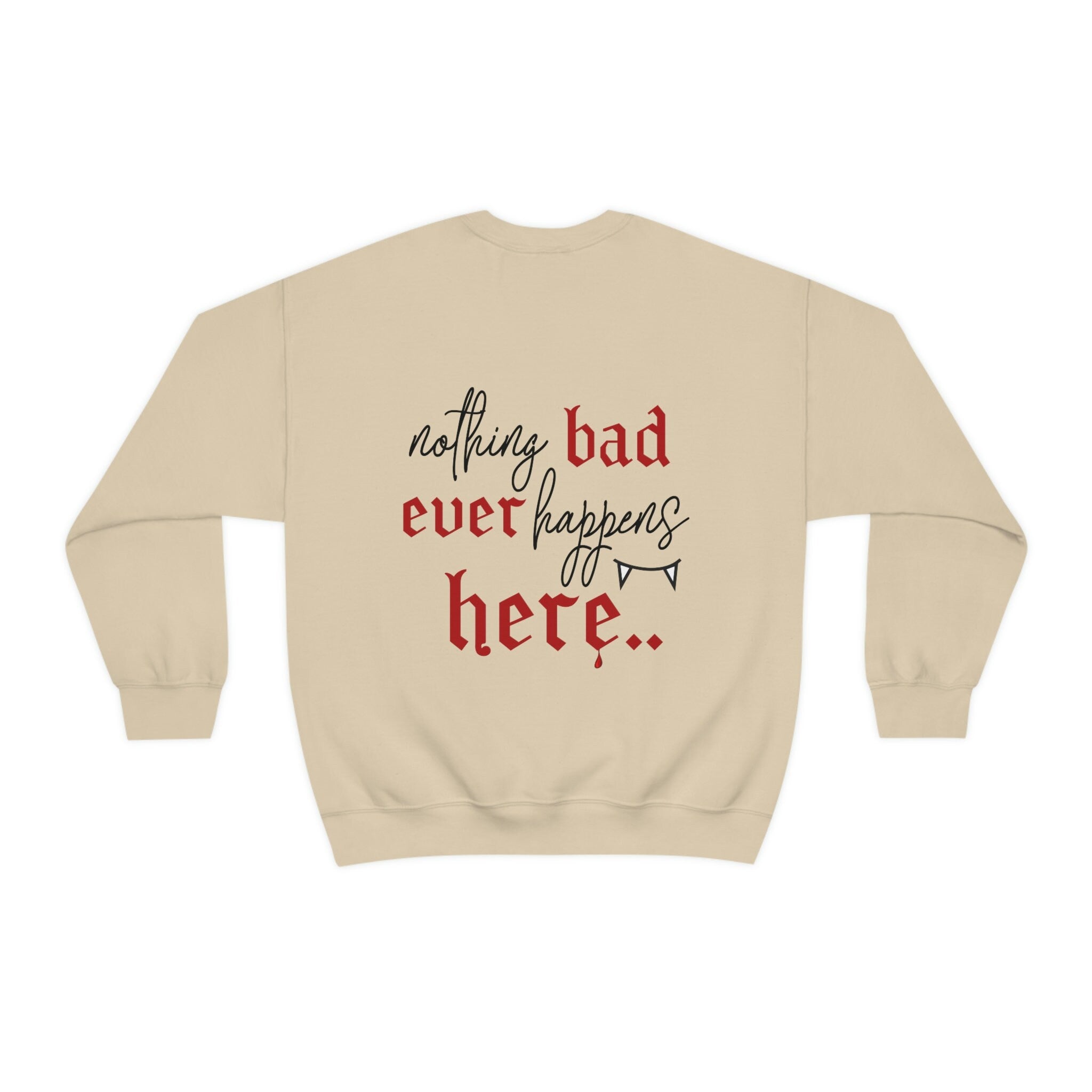 The Vampire Diaries TVD Mystic Falls Crewneck Sweatshirt | Salvatore Brothers Hoodie | Official TVD Merch | Perfect Fan Gift for Vampire Diaries Lovers | Great for Cosplay, Halloween, and TV Show Themed Parties