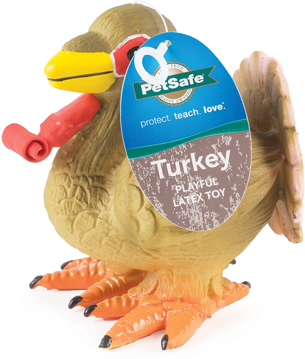 Petsafe Squeaky Turkey Dog Toy - Interactive Chew Toy with Sound for Small & Large Dogs - Perfect for Playtime, Training & Anxiety Relief