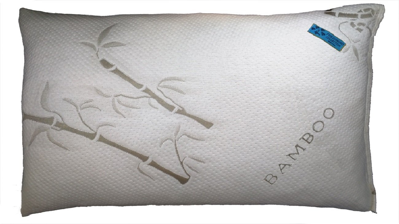 Bamboo Covered Shredded Memory Foam Pillow - 100% Washable, Hypoallergenic & Made in USA (King Size) for Back, Side & Stomach Sleepers - Perfect for Bedroom, Travel & Office Use