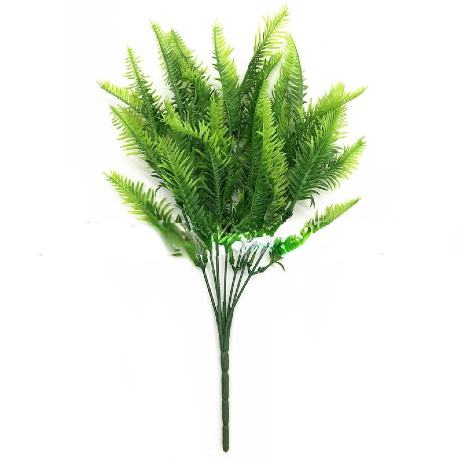 7-Fork Asparagus Fern Artificial Plant - Realistic Fake Grass & Persian Grass for Home Decor - Green Wall Hanging Foliage for Indoor/Outdoor Decor, Wedding Centerpieces & Office Decoration