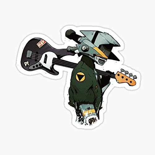 FLCL Anime Guitar Vinyl Sticker - Waterproof Decal for Cars, Laptops, Walls, Trucks & Windows - Perfect for Anime Fans, Car Enthusiasts & Room Decor