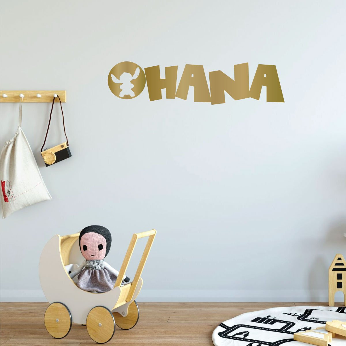 Ohana Wall Decor - Hawaiian Themed Vinyl Sticker Decal for Kids Playroom, Bedroom & Nursery - Tropical Aloha Art Design - Perfect for Baby Shower Gifts & Home Decoration
