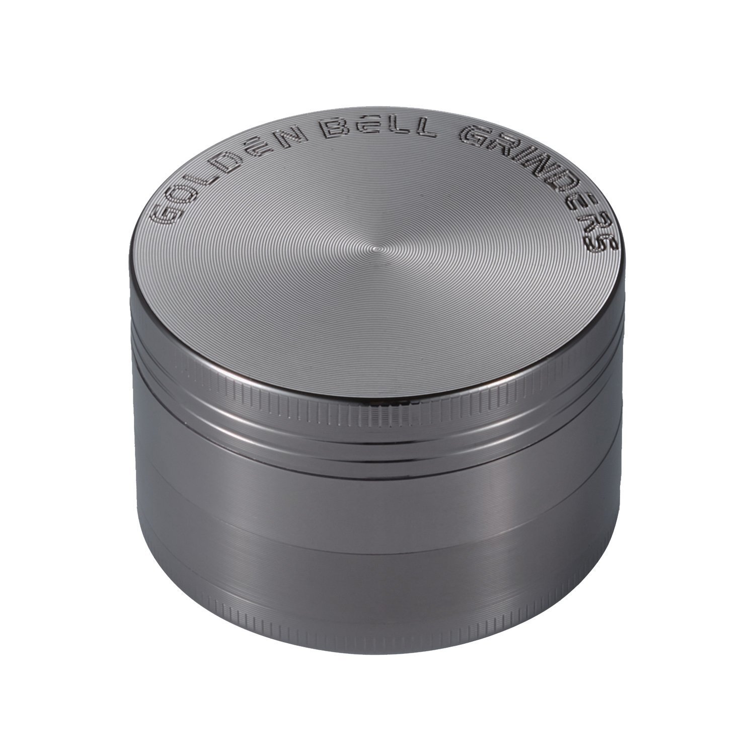 LIHAO 2 Inch Metal Herb Grinder for Spices - 4 Piece 5cm Black Nickel - Perfect for Grinding Herbs, Spices & Tobacco at Home, Camping or Travel