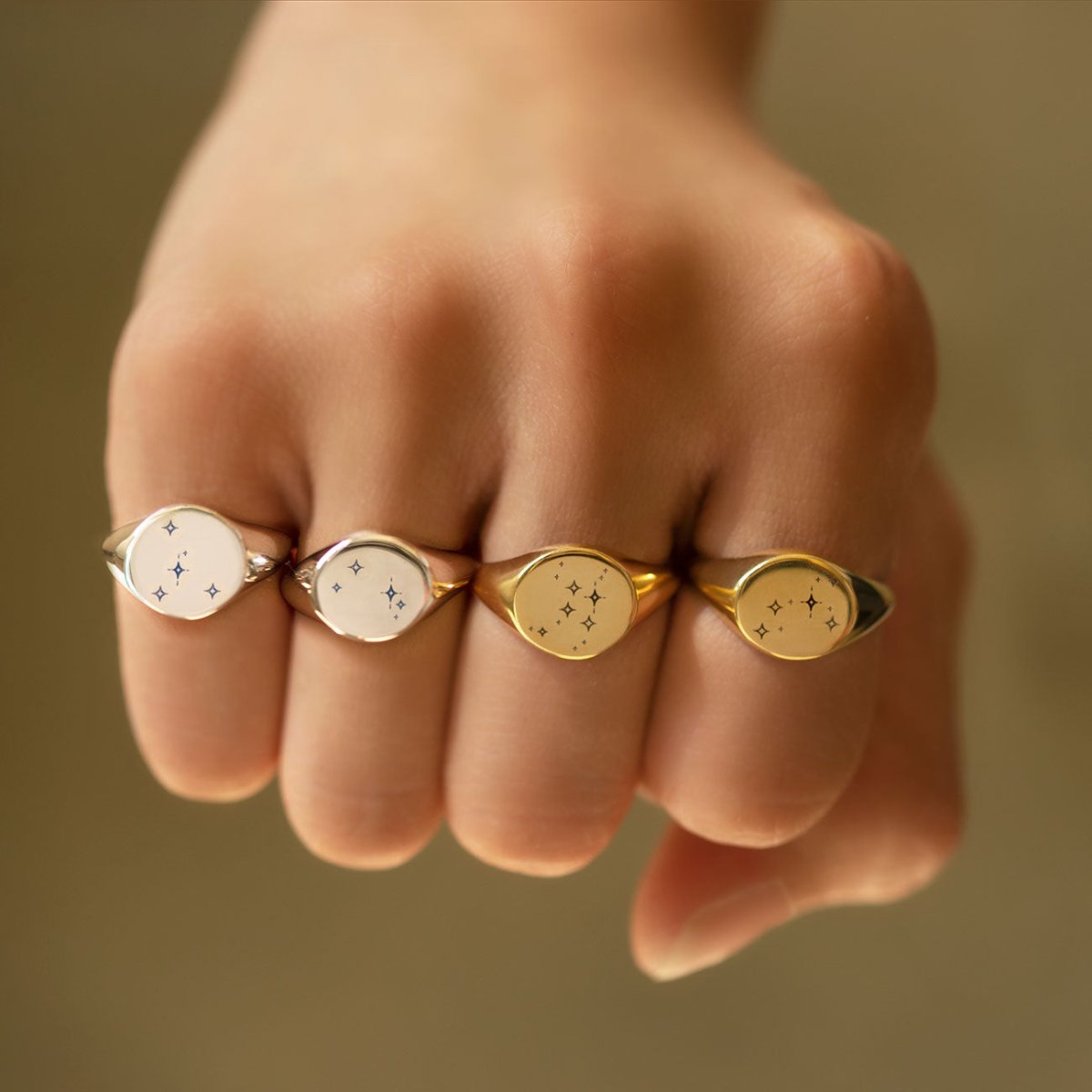 Zodiac Signet Ring - Personalized Constellation Jewelry for Men & Women - Perfect for Birthdays, Anniversaries & Astrology Gifts