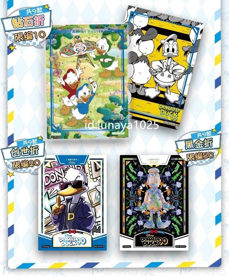 2024 Card.Fun Disney Donald Duck 90th Anniversary Joyful Trading Cards - Sealed Collector's Box | Perfect for Disney Fans, Collectors & Gift Giving