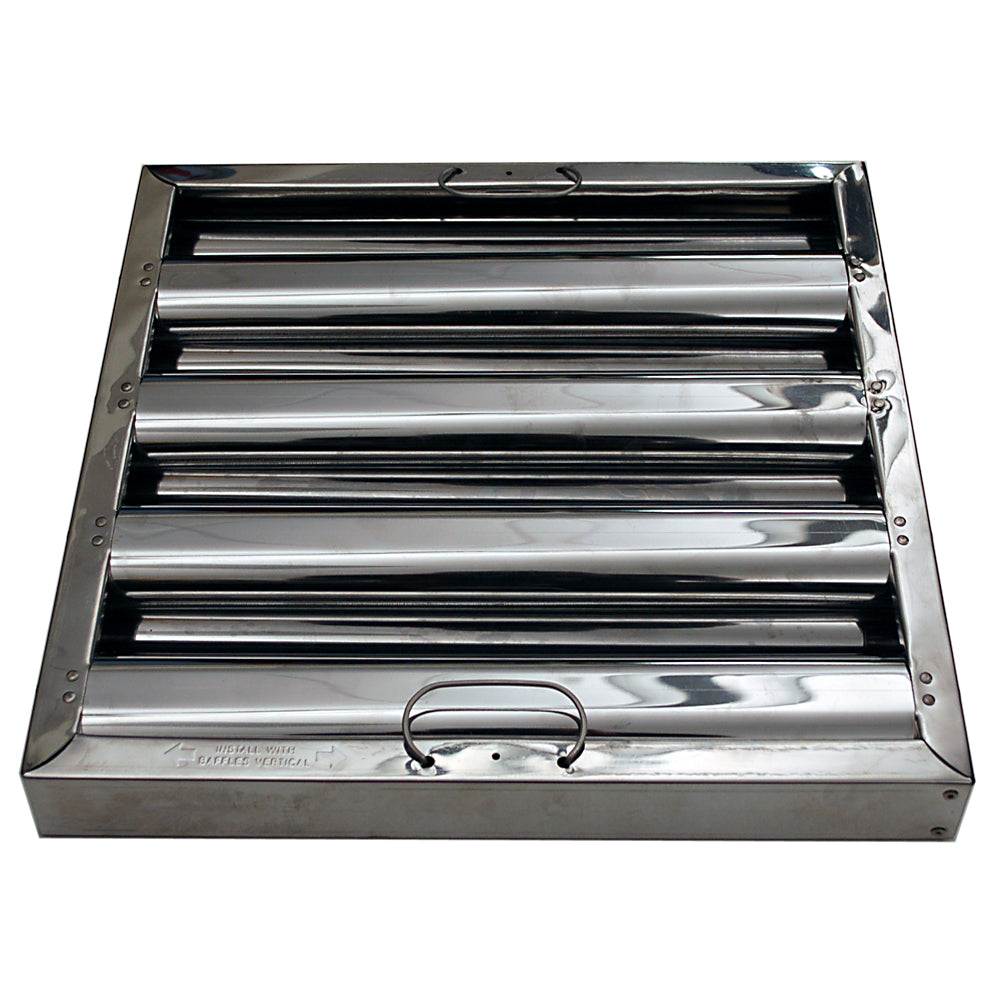 FMP 129 1302 Stainless Steel Flame Guard Exhaust Hood Filter 16x16 - Durable Kitchen Range Hood Replacement Filter for Grease & Smoke Protection - Perfect for Restaurants, Food Trucks & Home Kitchens
