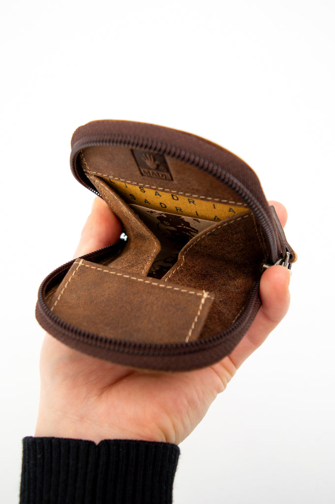 Adrian Klis 240 Natural Coin Pocket - Stylish and Functional Coin Holder for Everyday Use, Travel, and Collectors