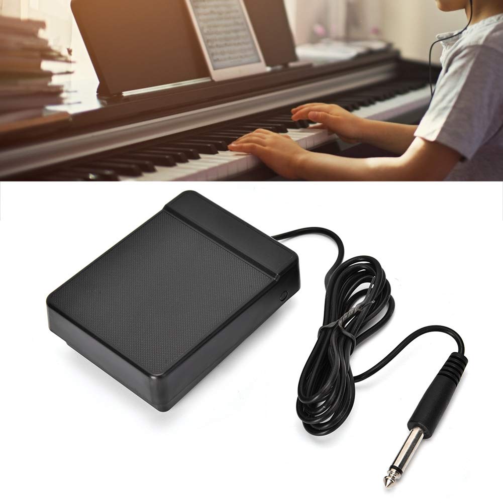 Premium Sustain Pedal for Electric Piano - 6.35mm Keyboard Pedal with Non-Slip Base | Perfect for Home Studio, Live Performances & Music Practice