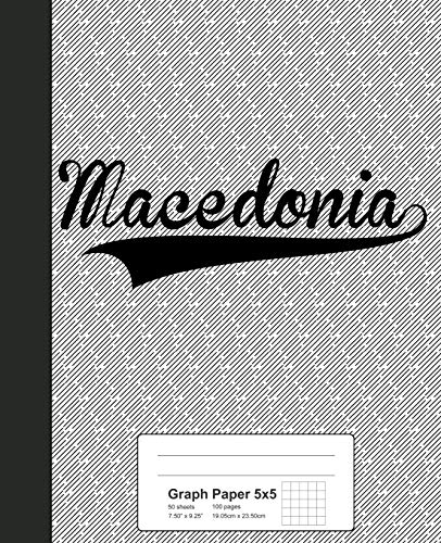 5x5 Graph Paper Notebook - Premium Grid Paper for Math, Engineering & Sketching | Weezag 5x5 Grid Notebook for School, Office & Art Projects | MACEDONIA Series