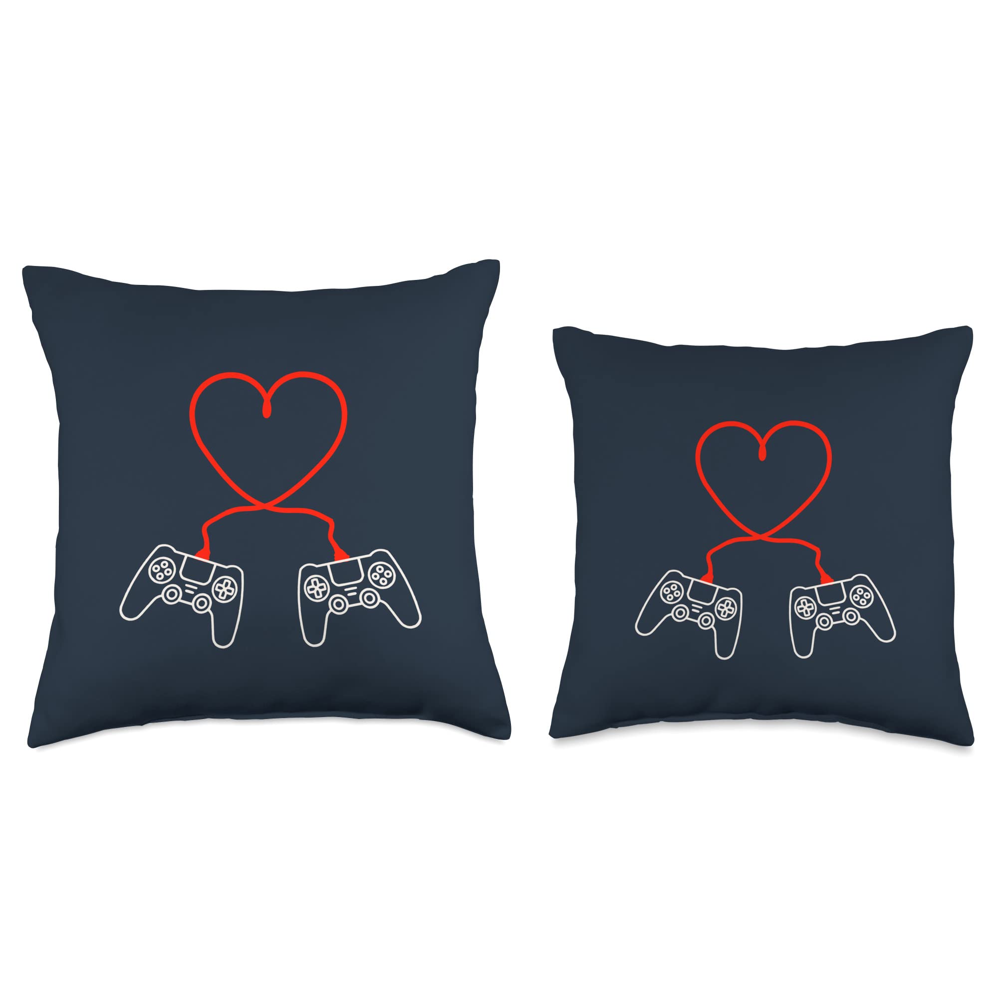 Valentine's Day Gifts for Gamers - Cute Heartbeat Throw Pillow with Video Game Design - Perfect for Couples, Gamer Gifts & Home Decor
