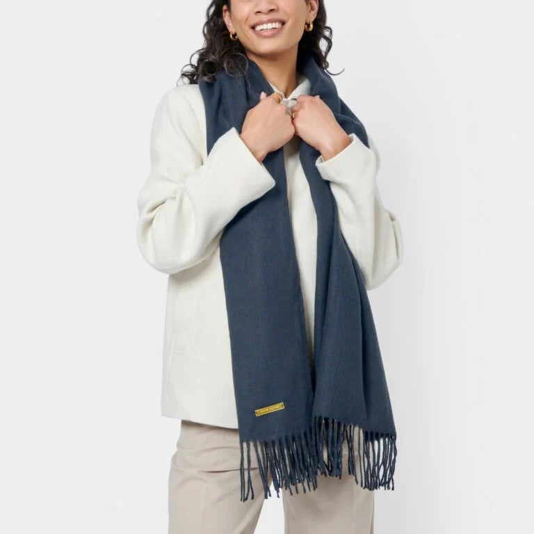 Katie Loxton Navy Blanket Scarf - Soft Warm Winter Wrap for Women, Perfect for Cold Weather, Travel & Outdoor Activities