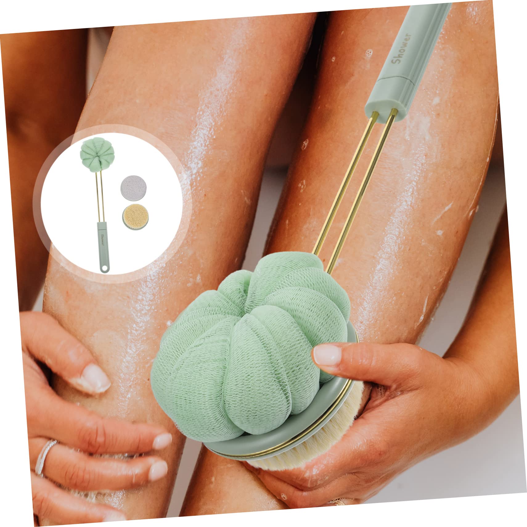 Beautifuful Soft Back Scrubber Bath Brush - Long Handle Exfoliating Body Brush for Women | Gentle Skin Cleansing & Dead Skin Removal | Perfect for Shower, Spa & Dry Brushing Routine