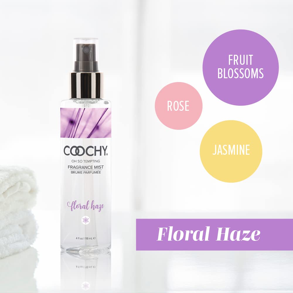 Coochy Fragrance Body Mist for Women - Floral Haze Scented Perfume & Body Spray, 4 oz | Daily Use & Great Gift Idea for Her | Perfect for Work, Date Night & Special Occasions
