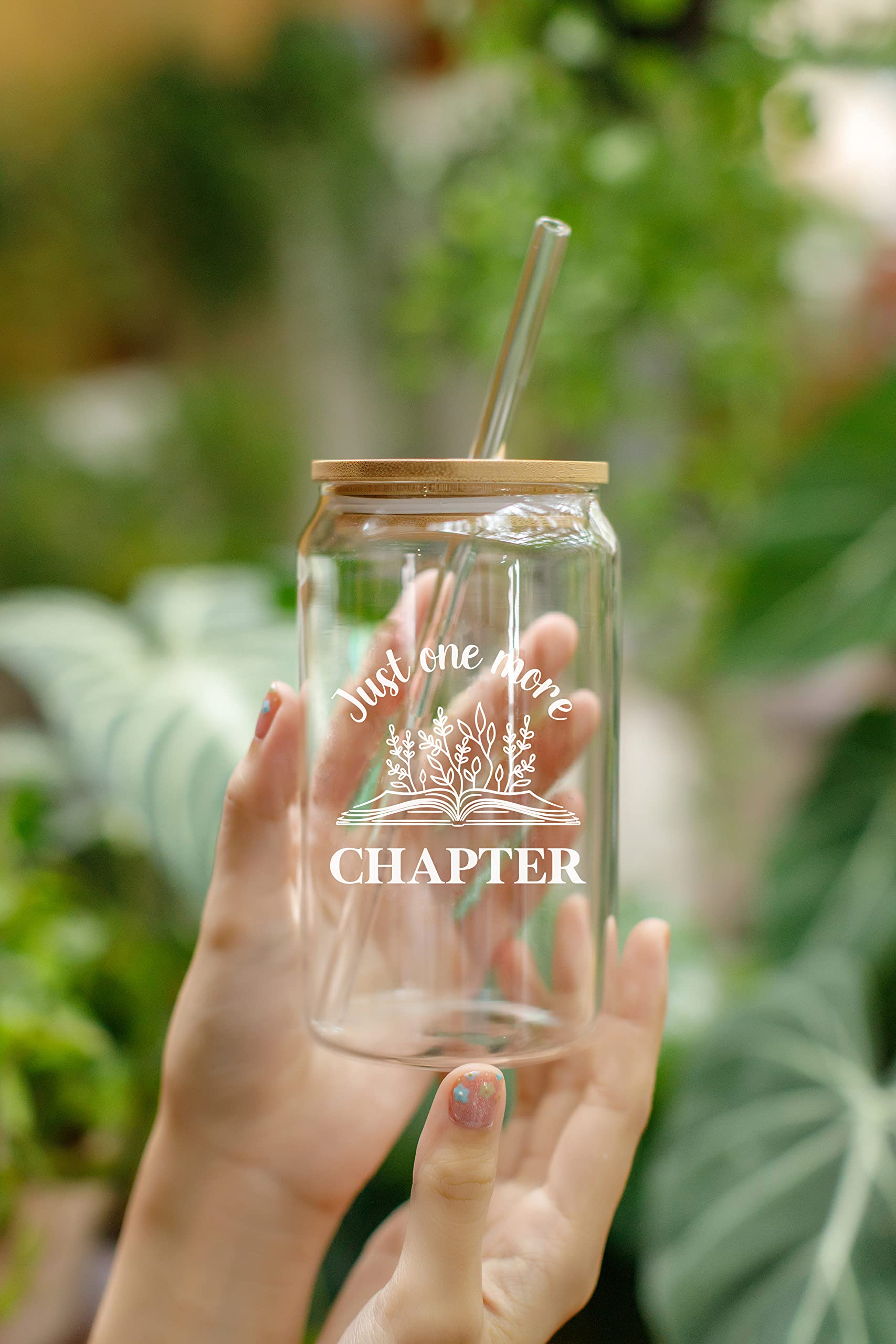 NewEleven Gifts For Book Lovers - 16 Oz Coffee Glass - Perfect Birthday Gift for Women, Her, Best Friend, Librarians, Bookaholics, Bookworms - Ideal for Reading Nooks, Book Clubs, and Cozy Evenings